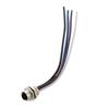 M12 AC Power 4 Pin S Code Female Receptacle, IP68 IP69K Rated, 630V, 12A, PG9 Rear Panel Mount Style with 16AWG UL1015 PVC 0.2M Leads的图片