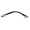 M12 AC Power 4 Pin S Code Male Receptacle, IP68 IP69K Rated, 630V, 12A, PG9 Front Panel Mount Style with 16AWG UL1015 PVC 0.2M Leads的图片