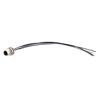 M12 Sensor 5 Pin B Code Female Receptacle, IP68 IP69K Rated, 60V, 4A, PG9 Front Panel Mount Style with 22AWG UL1061 PVC 0.2M Leads的图片