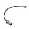 M12 Sensor 5 Pin B Code Male Receptacle, IP68 IP69K Rated, 60V, 4A, PG9 Front Panel Mount Style with 22AWG UL1061 PVC 0.2M Leads的图片