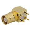 75 Ohm 1.6/5.6 Jack Right Angle Connector Solder Attachment Thru Hole PCB, .200 inch x .052 inch Hole Spacing的图片