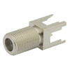 75 Ohm F Female Connector Solder Attachment Thru Hole PCB, .320 inch x .091 inch Hole Spacing的图片