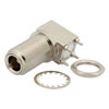 N Female Right Angle Bulkhead Mount Connector Solder Attachment Thru Hole PCB, .596 inch D Hole的图片