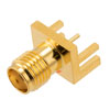 RF PCB Connector, SMA, Female,  Up to 18 GHz, Edge Mount, Straight, 0.069 inch PCB Thickness的图片