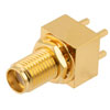 RF PCB Connector, SMA, Female,  Up to 18 GHz, Through Hole, Straight, 0.2 INCH X 0.059 INCH Hole spacing的图片