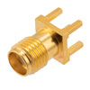 RF PCB Connector, SMA, Female,  Up to 18 GHz, Through Hole PCB, Straight, 0.2 INCH X .067 INCH Hole Spacing的图片