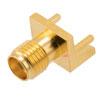 RF PCB Connector, SMA, Female,  Up to 18 GHz, End Launch, Straight, 0.042 inch PCB Thickness的图片