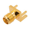 RF PCB Connector, SMA, Female,  Up to 18 GHz, End Launch, Straight, 0.062 inch PCB Thickness的图片