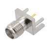 RF PCB Connector, SMA, Female,  Up to 18 GHz, End Launch, Straight 0.062 inch PCB Thickness, Tri-metal finish的图片