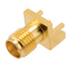 RF PCB Connector, SMA, Female,  Up to 18 GHz, Edge Mount, Straight, 0.039 inch PCB Thickness, 0.020 inch pin diameter的图片