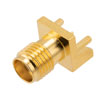 RF PCB Connector, SMA, Female,  Up to 18 GHz, Edge Mount, Straight, 0.047 inch PCB Thickness, 0.020 inch pin diameter的图片