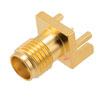 RF PCB Connector, SMA, Female,  Up to 18 GHz, Edge Mount, Straight, 0.051 inch PCB Thickness, 0.020 inch pin diameter的图片