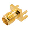 RF PCB Connector, SMA, Female,  Up to 18 GHz, Edge Mount, Straight, 0.089 inch PCB Thickness, 0.020 inch pin diameter的图片