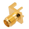 RF PCB Connector, SMA, Female,  Up to 18 GHz, Edge Mount, Straight, 0.150 inch PCB Thickness, 0.020 inch pin diameter的图片