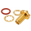 RF PCB Connector, SMA, Female,  Up to 18 GHz, Surface Mount, Straight, Bulkhead的图片