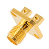 RF PCB Connector, SMA, Female,  Up to 18 GHz, End Launch, Straight, 4 Hole Flange的图片