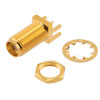 RF PCB Connector, SMA, Female,  Up to 6 GHz, End Launch, Straight, Bulkhead的图片