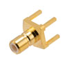 RF PCB Connector, SMB Jack straight,  DIP (Thru Hole), Gold Plating的图片