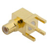 SMC Jack Right Angle Connector Solder Attachment Thru Hole PCB, .200 inch x .067 inch Hole Spacing的图片