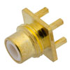 75 Ohm SMC Jack Connector Solder Attachment Thru Hole PCB, .200 inch x .067 inch Hole Spacing的图片