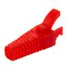 RJ45 Adjustable "Shark Fin" Style Boot for Long Body RJ45 Plugs, Cut-to-Fit, Fits Cables 5.5 to 7.0mm, Red, 100 Pack的图片