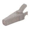 RJ45 Adjustable "Shark Fin" Style Boot for Long Body RJ45 Plugs, Cut-to-Fit, Fits Cables 5.5 to 7.0mm, White, 100 Pack的图片