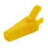 RJ45 Adjustable "Shark Fin" Style Boot for Long Body RJ45 Plugs, Cut-to-Fit, Fits Cables 5.5 to 7.0mm, Yellow, 100 Pack的图片