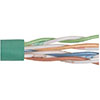 Cat 6以太网散装电缆，非屏蔽UTP, 4对24AWG绞合，UL的CMG阻燃要求，PVC外被，绿色，1000英尺的图片