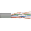 Cat 6以太网散装电缆，非屏蔽UTP, 4对24AWG绞合导体，UL的CMG阻燃要求，PVC外被，灰色，1000英尺的图片