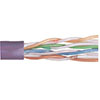 Cat 6以太网散装电缆，非屏蔽UTP, 4对24AWG绞合导体，UL的CMG阻燃要求，PVC外被，紫色，1000英尺的图片