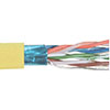 Cat 6以太网散装电缆，铝箔屏蔽UTP, 4对26AWG绞合导体，UL的/CMCMG阻燃要求，PVC外被，黄色，1000英尺的图片