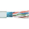 Cat 6以太网散装电缆，铝箔屏蔽 F/UTP, 4对26AWG绞合导体，UL的/CMCMG阻燃要求，PVC外被，白色，1000英尺的图片