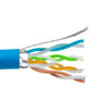 Category 6a 10gig Ethernet Bulk Cable, Shielded F/UTP, 28AWG Stranded 4-Pair Slim-Line, Dual Rated CM & LSZH Jacket, Blue, 500FT的图片