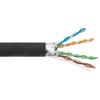 Category 6a 10gig Ethernet Bulk Cable, F/UTP Shielded, Dual LSZH CM Jacket, 26AWG Stranded Relaxed Patch Style, 300V, Black, 1,000 Feet的图片