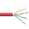 Category 6a 10gig Ethernet Bulk Cable, F/UTP Shielded, Dual LSZH CM Jacket, 26AWG Stranded Relaxed Patch Style, 300V, Red, 1,000 Feet的图片