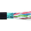 Cat 6以太网散装电缆，铝箔屏蔽 F/UTP, 4对26AWG绞合导体，LSZH（低烟无卤）外被，黑色，1000英尺的图片