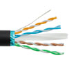 Category 6a 10gig Ethernet Bulk Cable, Shielded F/UTP, 26AWG Stranded 4-Pair, CMX VW-1 LSZH Low Smoke Zero Halogen Jacket, Black, 500FT的图片