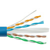 Category 6a 10gig Ethernet Bulk Cable, Shielded F/UTP, 26AWG Stranded 4-Pair, CMX VW-1 LSZH Low Smoke Zero Halogen Jacket, Blue, 100FT的图片