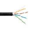 Category 6a 10gig Ethernet Bulk Cable, F/UTP Shielded, Riser CMR CMG Jacket, 26AWG Stranded Relaxed Patch Style, 300V, Black, 1,000 Feet的图片