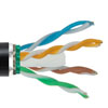 Category 6a 10gig Ethernet Bulk Cable, Double Shielded SF/UTP, 26AWG Stranded, High Flex CMX Zero Halogen FR-PUR Jacket, Black, 100FT的图片