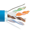 Category 6a 10gig Ethernet Bulk Cable, Shielded F/UTP, 23AWG Solid 4-Pair, CMP Plenum Jacket, Blue, 500FT的图片