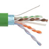 Category 6a 10gig Ethernet Bulk Cable, Shielded F/UTP, 23AWG Solid 4-Pair, CMP Plenum Jacket, Green, 500FT的图片