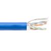 Category 6a 10gig Ethernet Bulk Cable, F/UTP Shielded, +105C Plenum CMP Jacket, 26AWG Stranded Relaxed Patch Style, 300V, Blue, 1,000Ft的图片