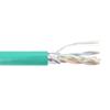 Category 6a 10gig Ethernet Bulk Cable, F/UTP Shielded, +105C Plenum CMP Jacket, 26AWG Stranded Relaxed Patch Style, 300V, Green, 1,000Ft的图片