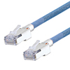 Category 5e Slim Aerospace Ethernet Cable High-Temp Double Shielded FEP Blue RJ45, 2.0ft的图片