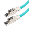 超5类以太网线缆组件，SF/UTP户外级工业高柔PLTC-ITC-2463 TPE护套，RJ45公头，22AWG绞合，600V PoE，青，200英尺（61.0米）的图片