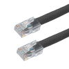 超5类以太网线缆组件，UTP户外级工业高柔CM-CMX-PLTC TPE护套，RJ45公头，22AWG绞合，600V PoE，黑，15英尺（4.6米）的图片