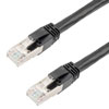 Category 6a 10gig 100W PoE Ethernet Cable Assembly, 22AWG Stranded, RJ45 Male Plug, CM PVC Jacket, Black, 25FT的图片