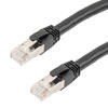 Category 6a 10gig 90W PoE Ethernet Cable Assembly, S/FTP Double Shielded, 23AWG Stranded, RJ45 Male Plug, CM PVC Jacket, Black, 25FT的图片