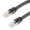 Category 6a 10gig 90W PoE Ethernet Cable Assembly, S/FTP Double Shielded, 23AWG Stranded, RJ45 Male Plug, CM PVC Jacket, Black, 75FT的图片